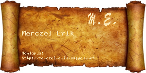 Merczel Erik névjegykártya